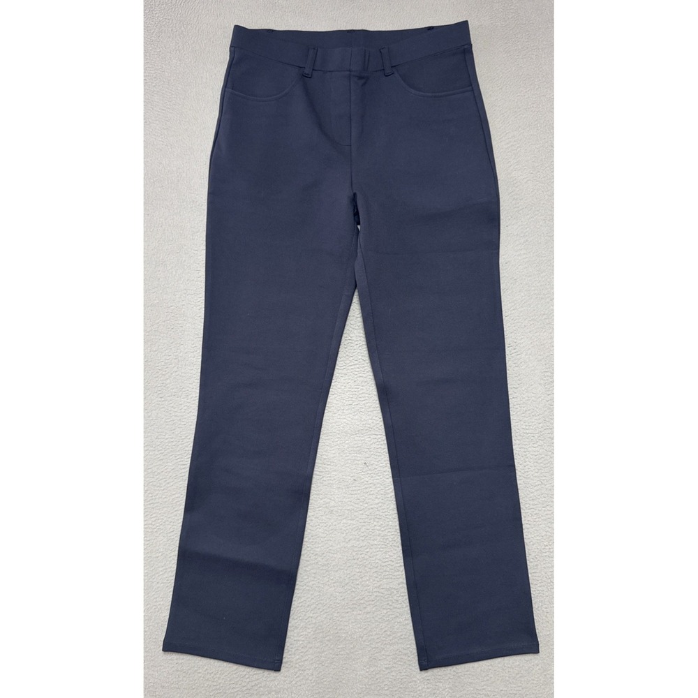 Quince Ultra Stretch Ponte Straight Leg 4 Pocket Pants Womens Sz M 28x29 Pull On